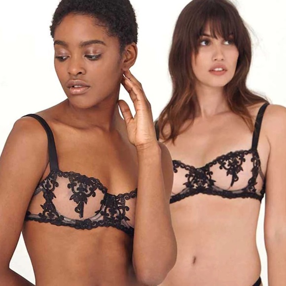 BNWT Fleur of England Onyx Balcony Bra - Picture 1 of 9